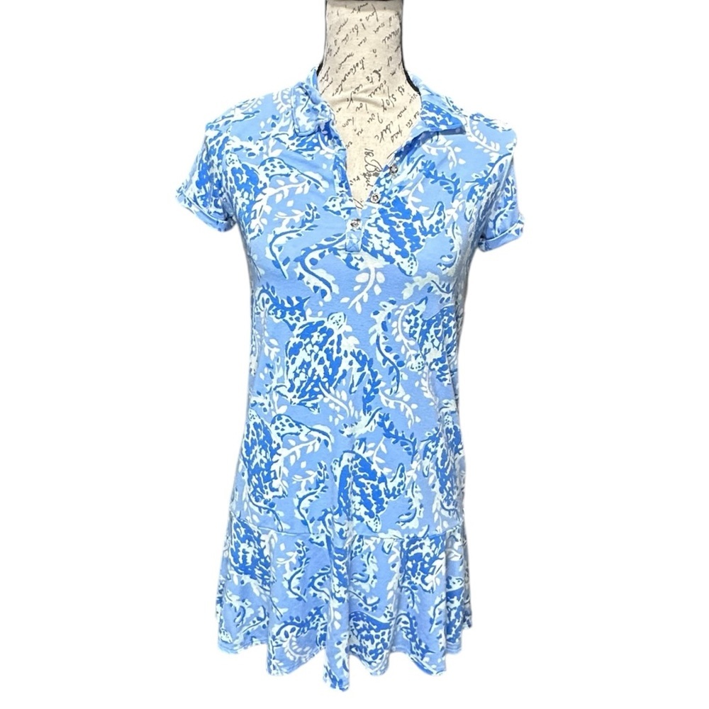 Lilly Pulitzer Girls Blue Short Dress Size XL